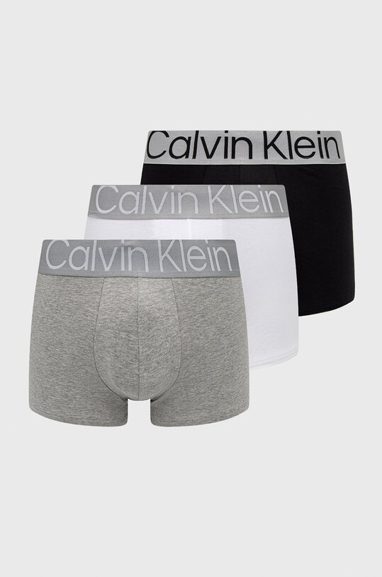 Boxerky Calvin Klein Underwear (3-pak) melanž biela 000NB3130A.PPYY