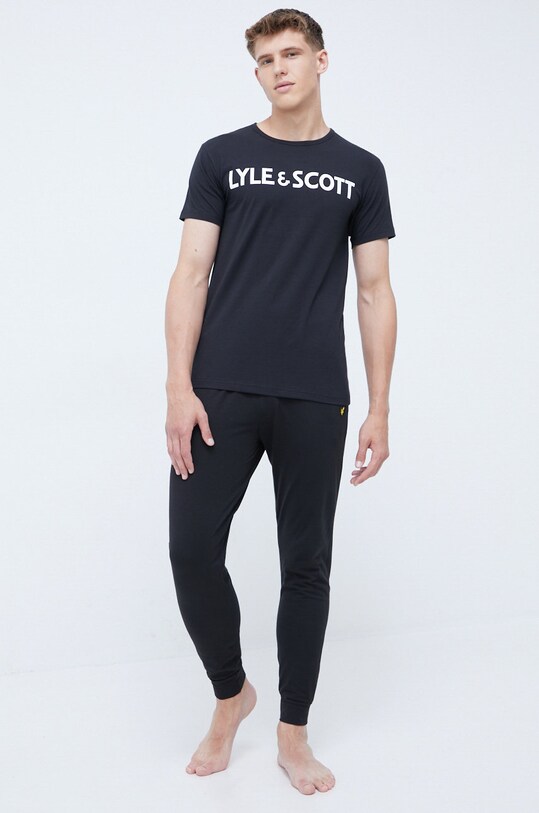 Lyle & Scott piżama ERIC dzianina czarny ERIC.9497