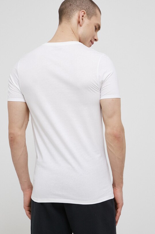 Odzież United Colors of Benetton t-shirt piżamowy bawełniany 3BVG2M271.101 biały