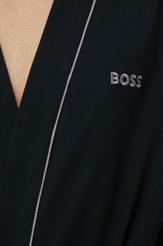 Хлопковый халат BOSS чёрный 50469624