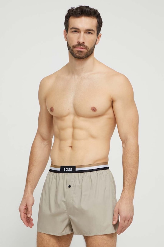 BOSS bokserki bawełniane 2-pack bawełna beżowy 50469762
