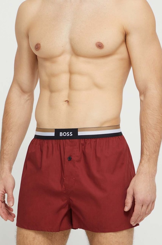 BOSS bokserki bawełniane 2-pack 50469762 brązowy AW24