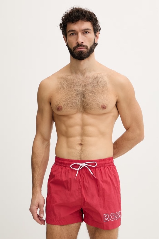 BOSS szorty kąpielowe męskie Mooneye czerwony 50469280