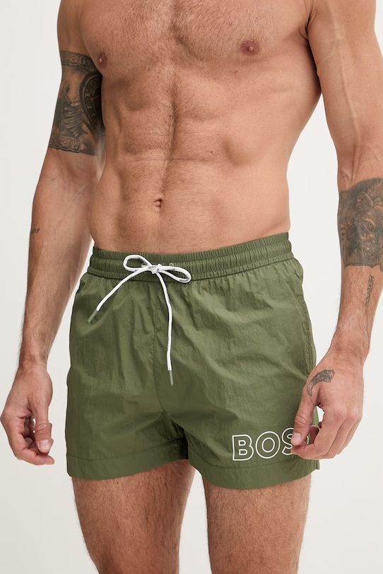 BOSS szorty kąpielowe męskie Mooneye 50469280 zielony SS26