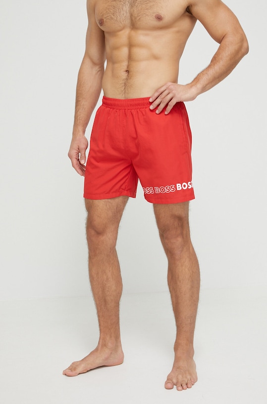 BOSS pantaloni scurti de baie Planet friendly rosu 50469300