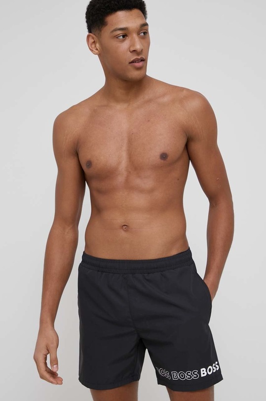 BOSS szorty kąpielowe 50469590 Planet friendly czarny 50469590