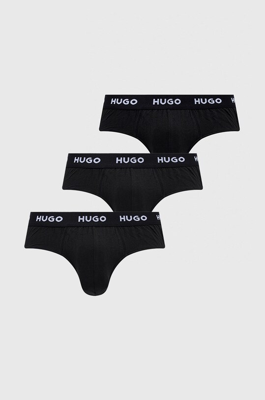 Сліпи HUGO (3-pack) трикотаж чорний 50469763