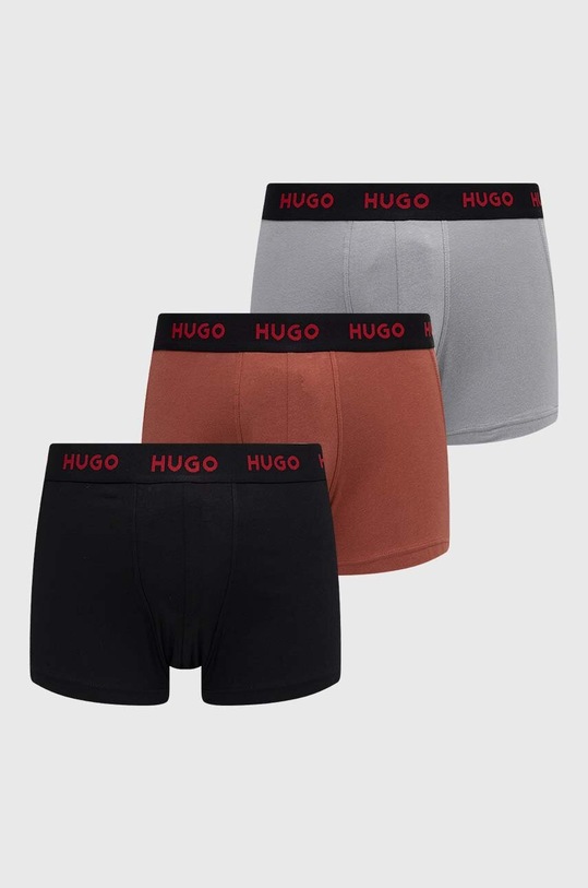 HUGO bokserki 3-pack dzianina szary 50469766