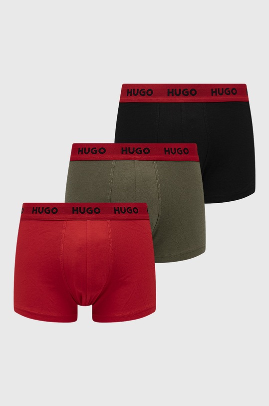 HUGO bokserki (3-pack) dzianina czerwony 50469766
