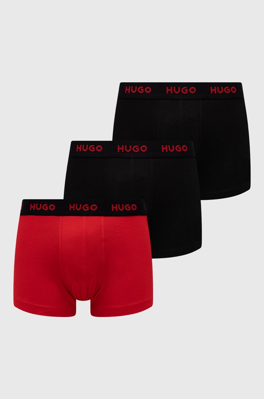 HUGO bokserki (3-pack) dzianina czarny 50469766