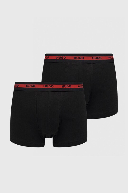 Boxerky HUGO (2- pak) pletenina čierna 50469775