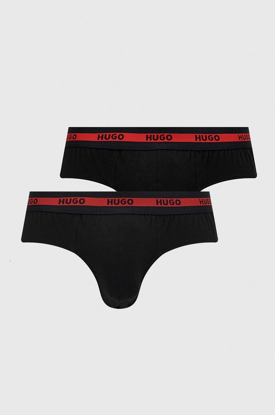 HUGO slipy (2-pack) 50469788 dzianina czarny 50469788