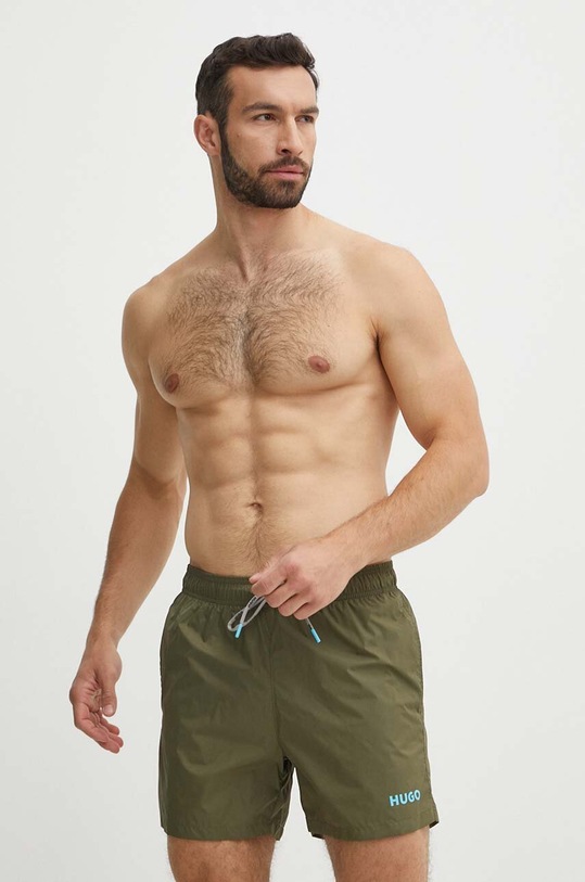 HUGO szorty kąpielowe 50469304 zielony SS25