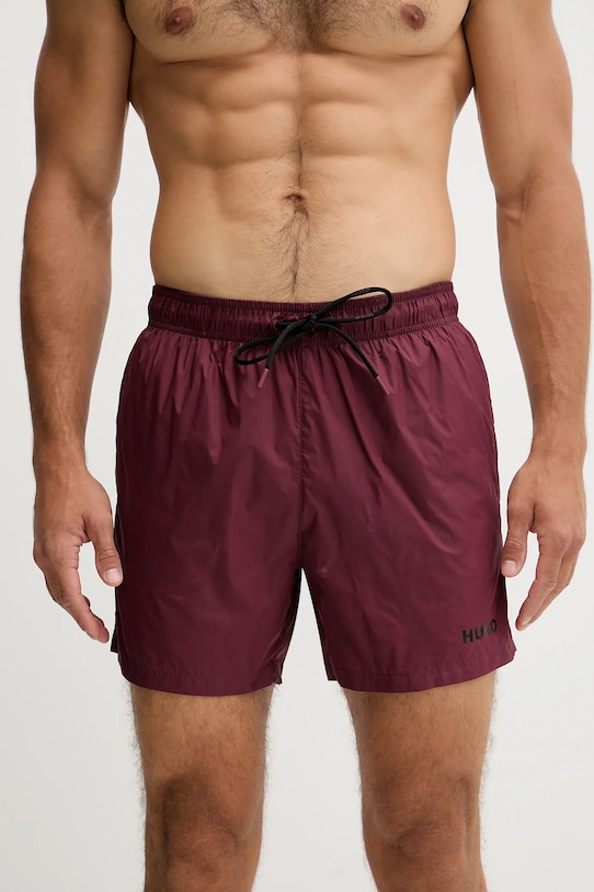 HUGO szorty kąpielowe 50469312 bordowy AA00