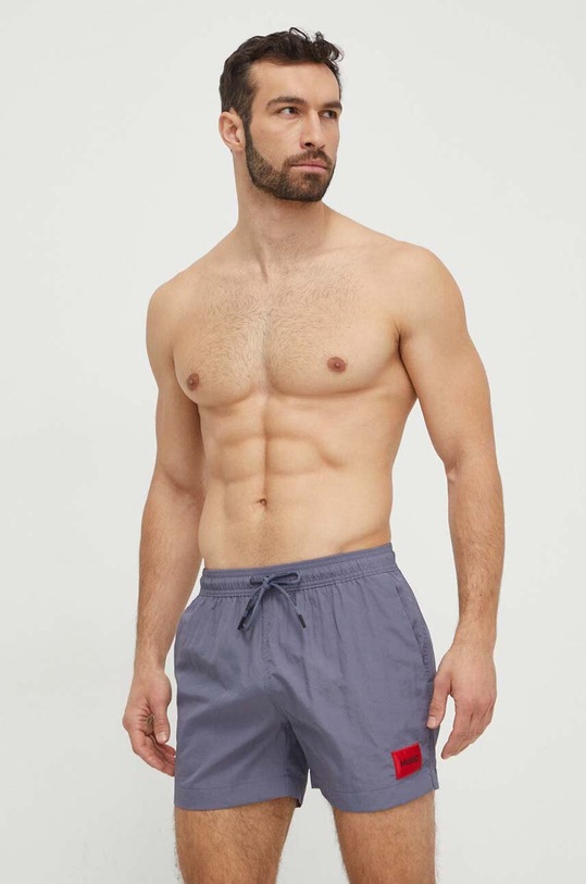 HUGO pantaloni scurți de baie Planet friendly gri 50469323