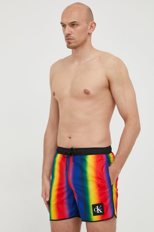 Plavkové šortky Calvin Klein Planet friendly vícebarevná KM0KM00749.PPYY