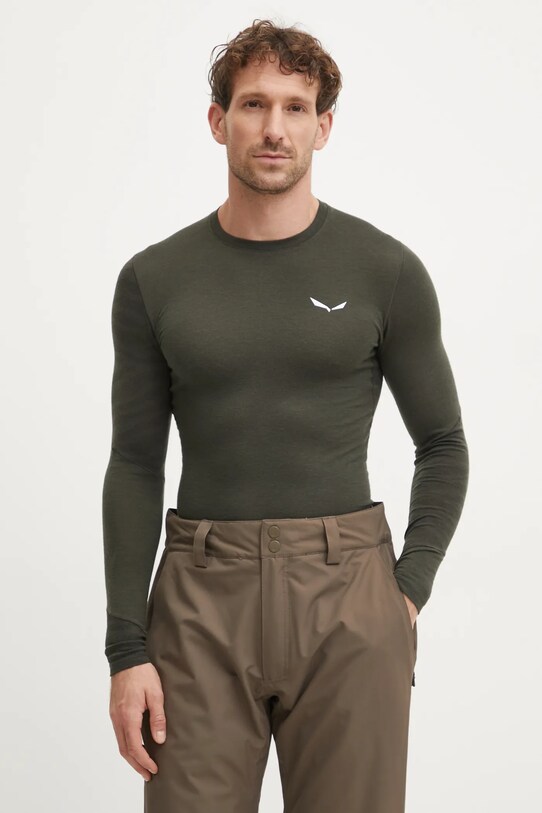 Salewa longsleeve funcțional Cristallo outdoor verde 00.0000028205