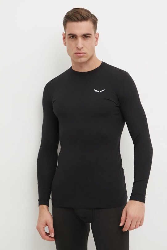 Функционална блуза с дълги ръкави Salewa Cristallo дейности на открито черен 00.0000028205