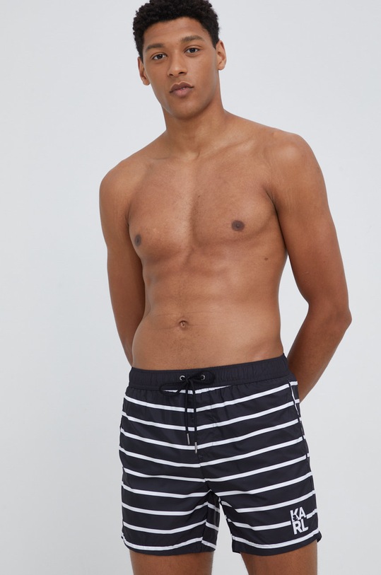 Karl Lagerfeld szorty kąpielowe KL22MBM04 KL22MBM04 czarny SS22