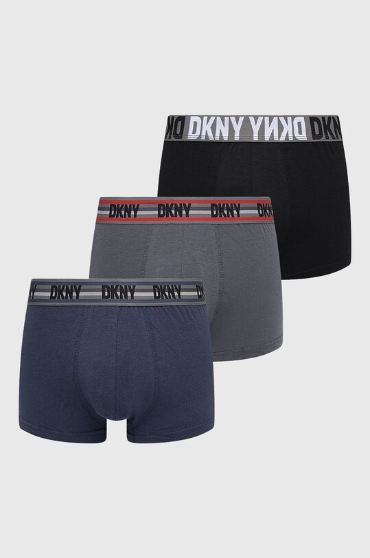 Боксери Dkny (3-pack) трикотаж темно-синій U5.6652