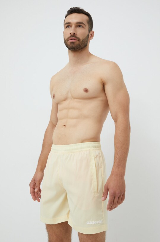 Μαγιό adidas Originals Planet friendly κίτρινο HR7904