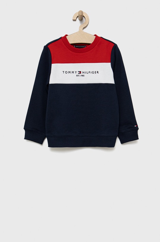 Dětská bavlněná mikina Tommy Hilfiger nášivka námořnická modř KB0KB07115.PPYY