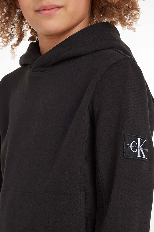 Дитяча бавовняна кофта Calvin Klein Jeans IB0IB01114.PPYY чорний