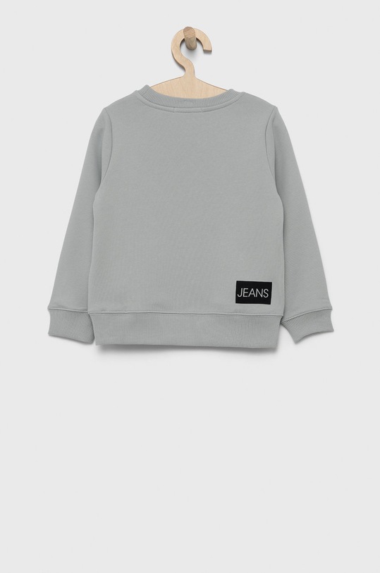 Detská bavlnená mikina Calvin Klein Jeans IU0IU00162.PPYY sivá SS22