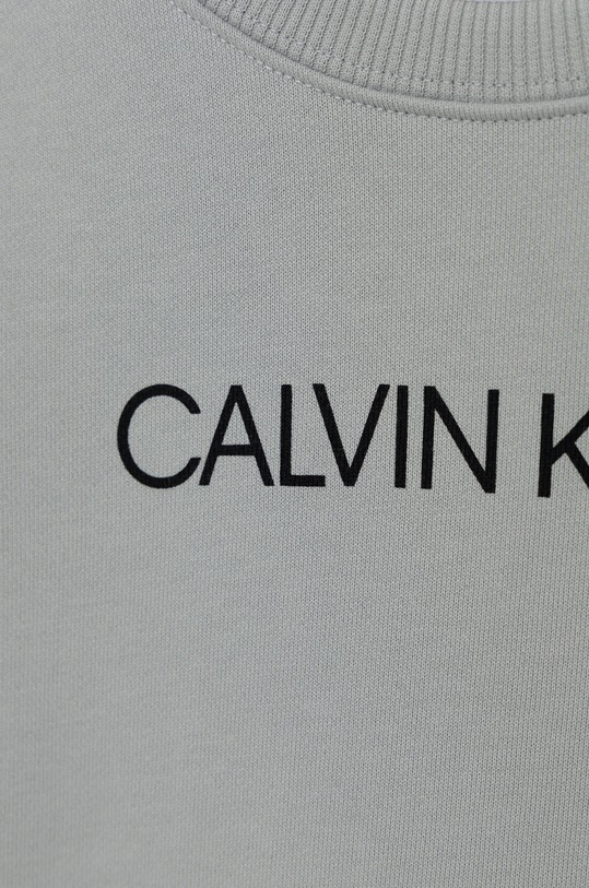 Chlapec Detská bavlnená mikina Calvin Klein Jeans IU0IU00162.PPYY sivá