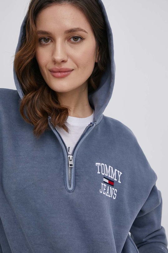 Mikina Tommy Jeans s kapucňou modrá DW0DW11766.PPYY