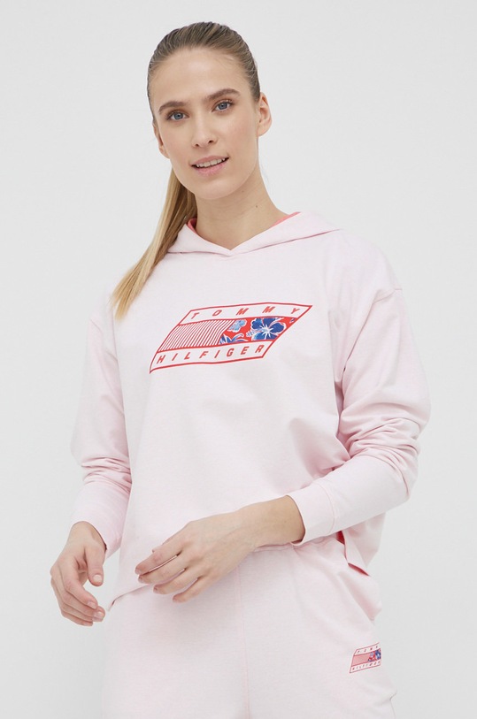 Tommy Hilfiger bluza z kapturem różowy S10S101263.PPYY