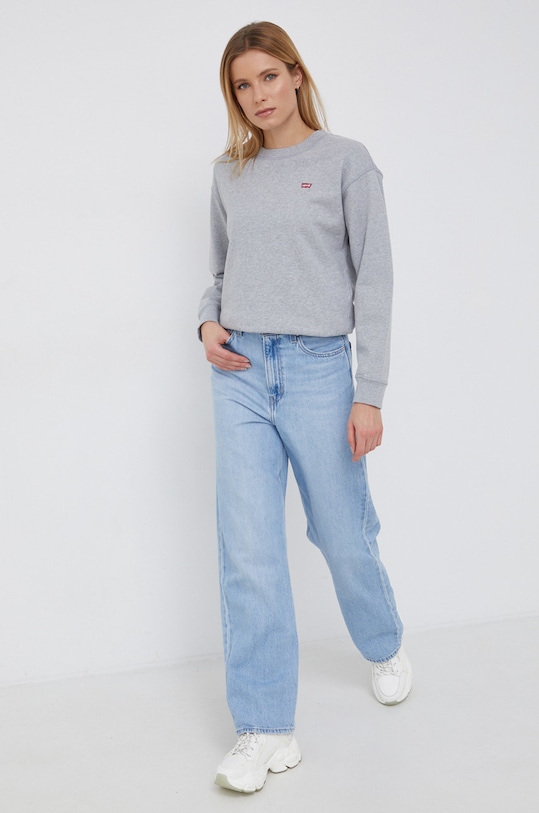 Bavlněná mikina Levi's 24688.0037 šedá SS22