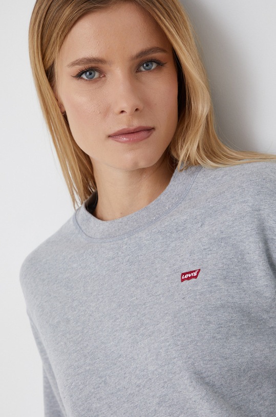 Bavlněná mikina Levi's šedá 24688.0037