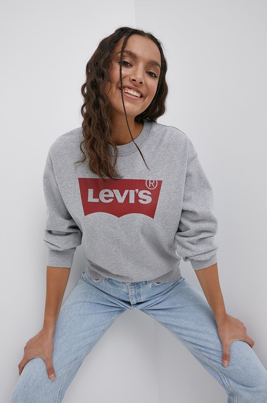 Levi's bluza bawełniana nadruk szary 18686.0012