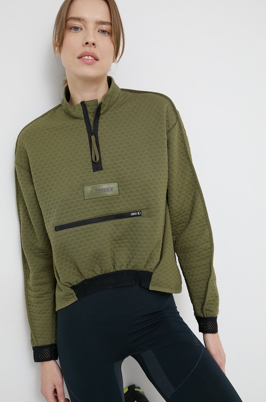 Športová mikina adidas Performance GQ4264 GQ4264 zelená SS22