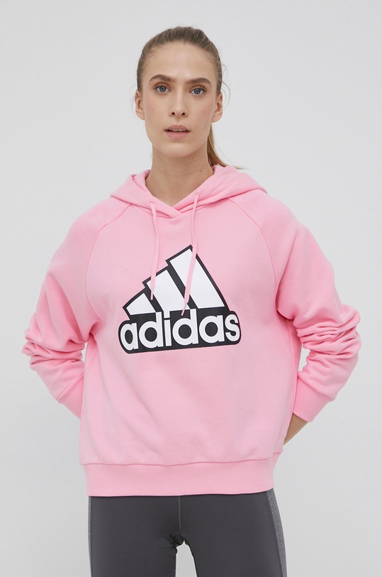 adidas bluza bawełniana HC9174 HC9174 różowy SS22
