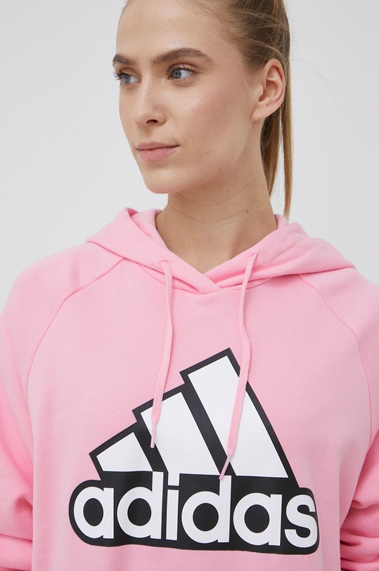adidas bluza bawełniana HC9174 różowy HC9174
