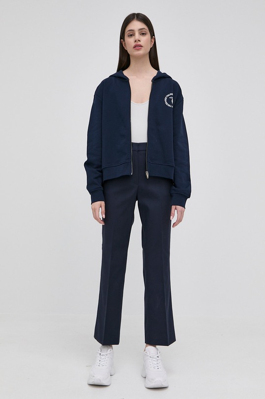 Trussardi bluza bawełniana 56F00193.1T005813 granatowy SS22