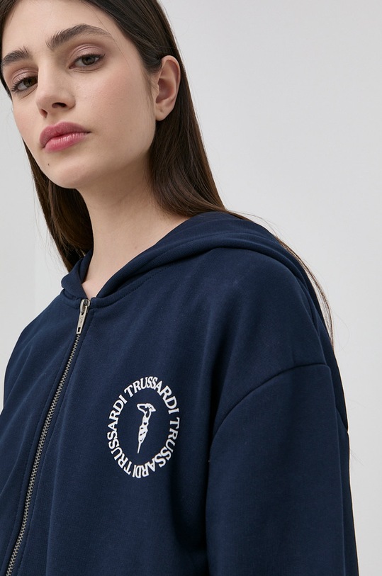Trussardi bluza bawełniana granatowy 56F00193.1T005813