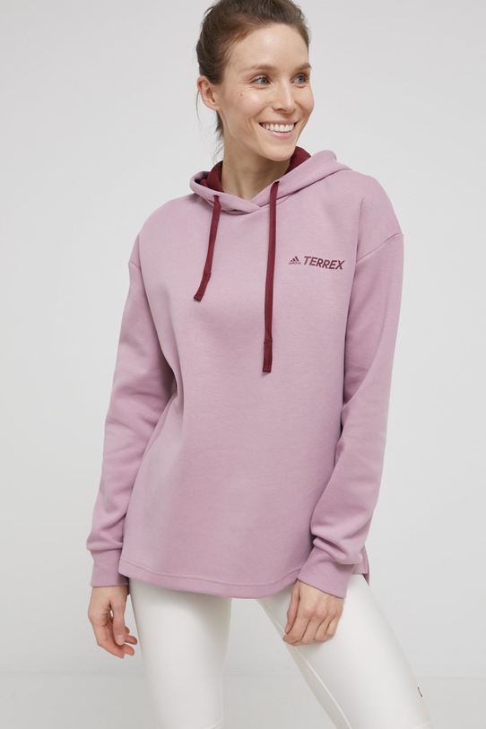 Mikina adidas TERREX H50946 s kapucí růžová H50946