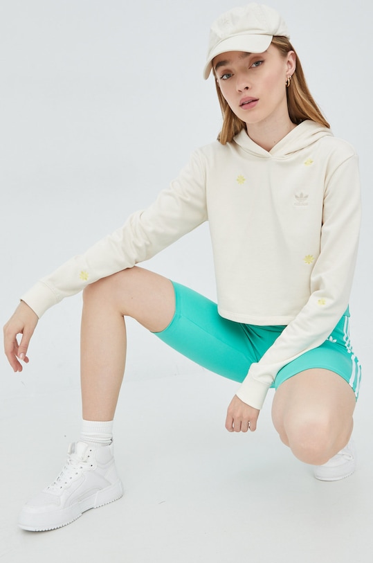 adidas Originals hanorac de bumbac HD2774 HD2774 bej SS22