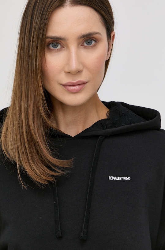 Pamučna dukserica Red Valentino XR3MF08Z6DS crna