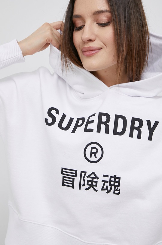 Bavlnená mikina Superdry biela W2011398A.01C