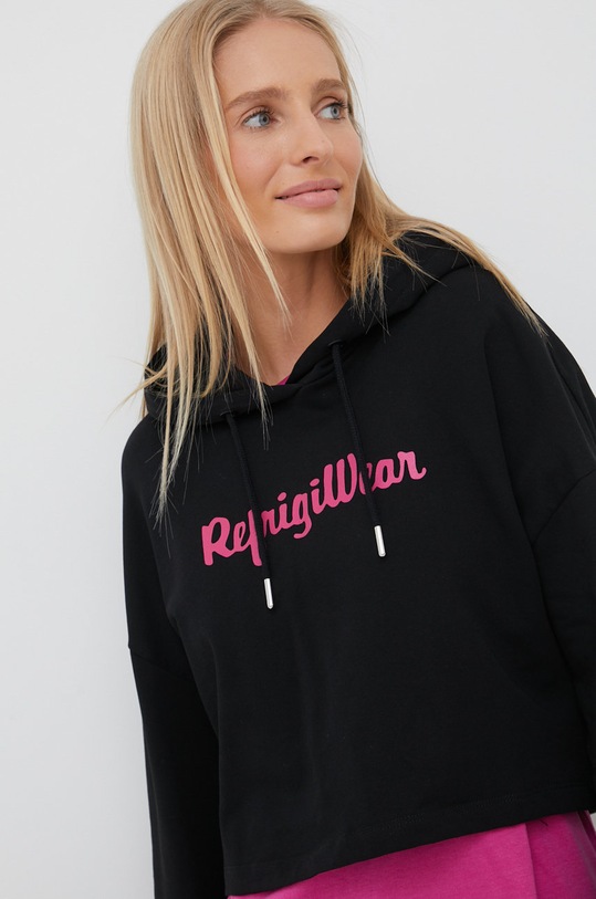 RefrigiWear hanorac de bumbac negru R05200.FH9122