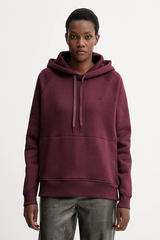 Μπλούζα G-Star Raw με κουκούλα μπορντό D21255.C235