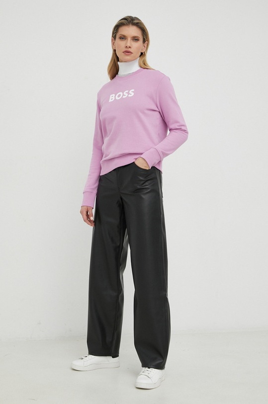 BOSS bluza bawełniana 50468357 różowy AA00
