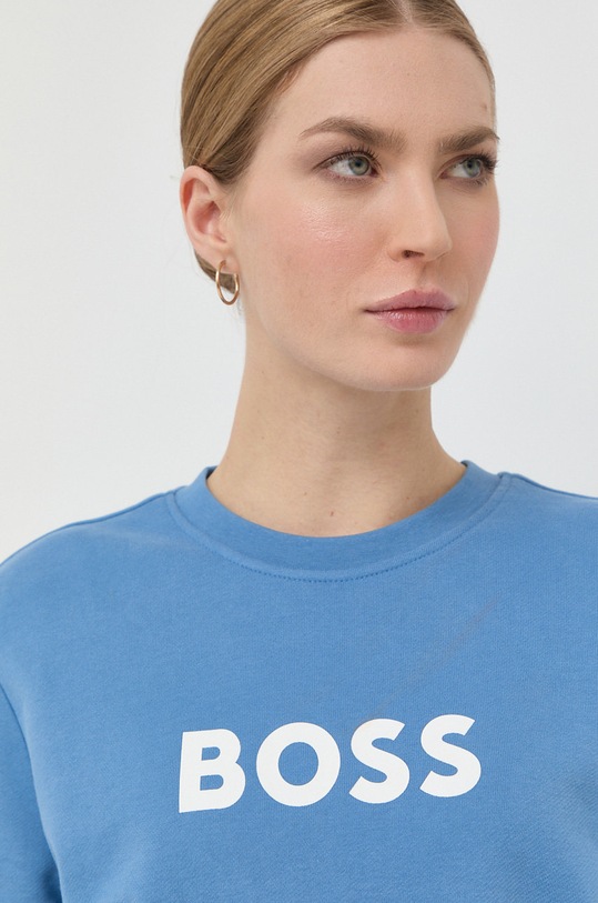 BOSS bluza bawełniana nadruk niebieski 50468357