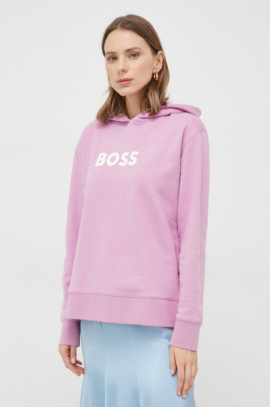 Хлопковая кофта BOSS розовый 50468367