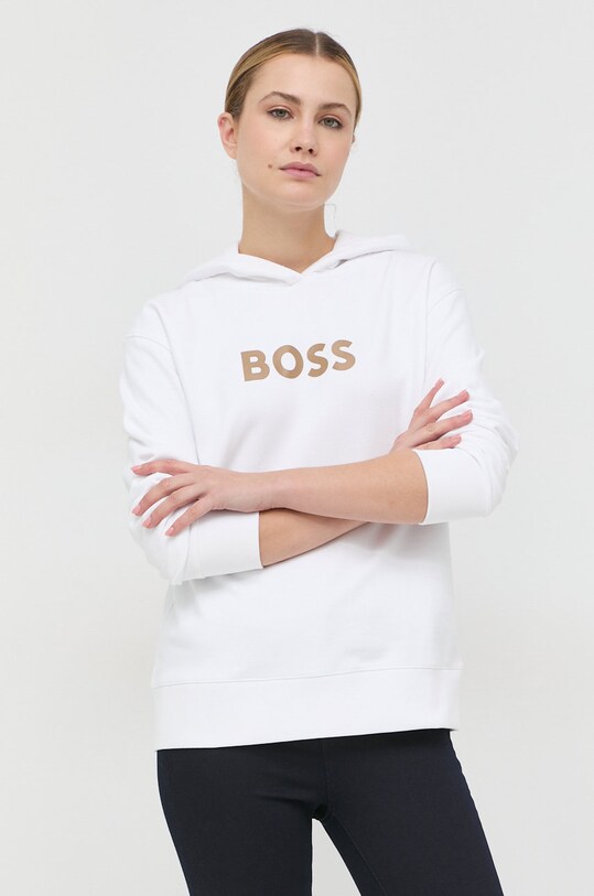 Хлопковая кофта BOSS белый 50468367