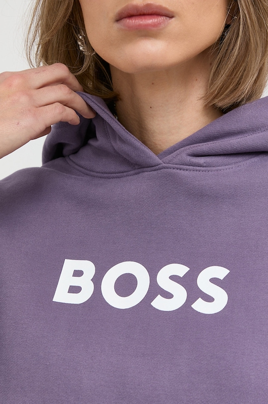 Памучен суичър BOSS 50468367 виолетов
